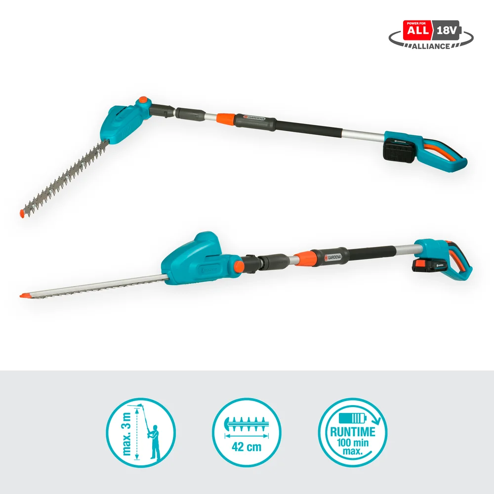Taille-haies sur perche à batterie Gardena THS 42/18V P4A – Gardena (vue 3)