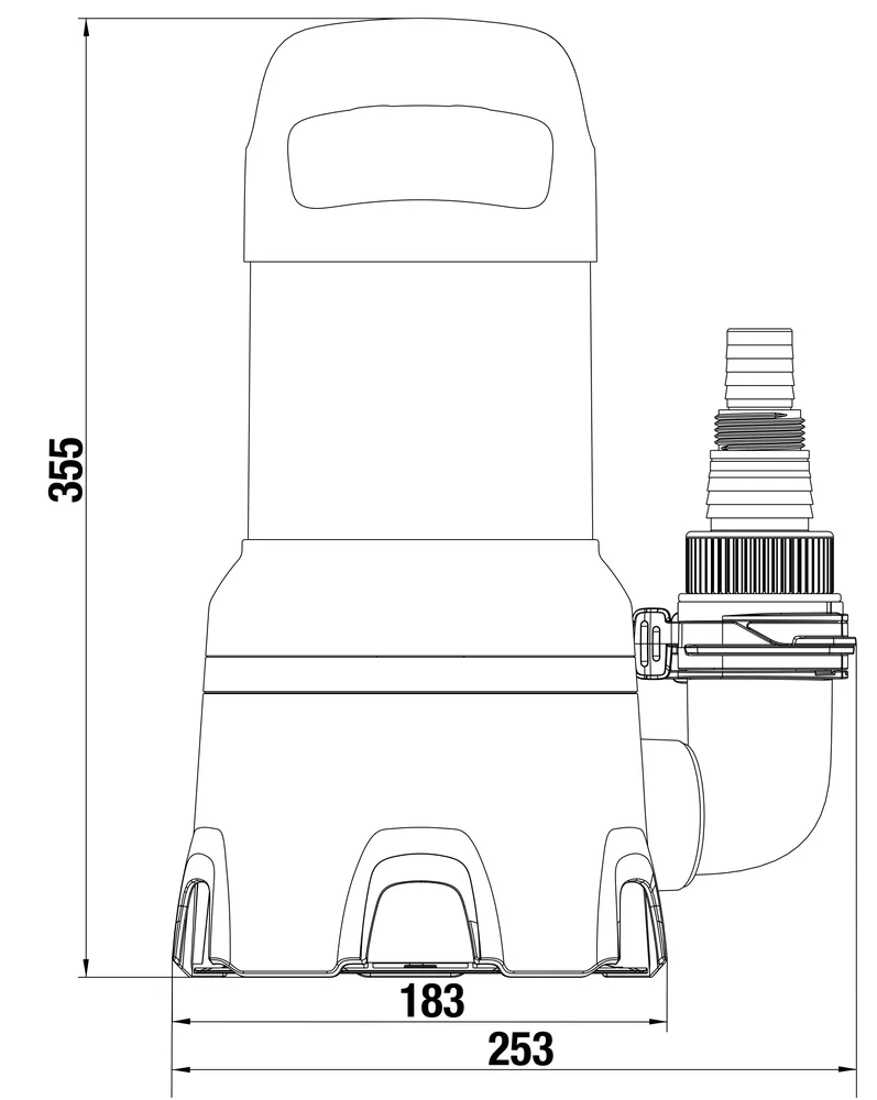 Pompe d’évacuation Gardena pour eaux chargées 16000 450W 0,7 bars – Gardena (vue 2)