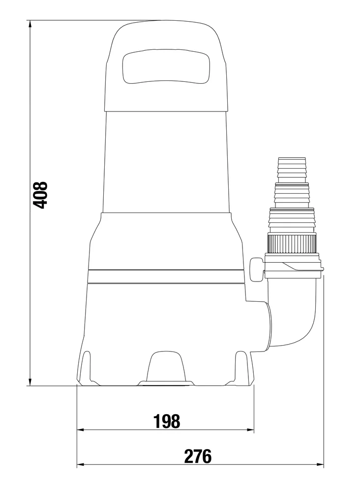 Pompe d’évacuation Gardena pour eaux chargées 25000 1100 W 1,1 bars – Gardena (vue 3)